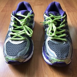 SOLD ASIC Charcoal, Green, and White Running Shoes